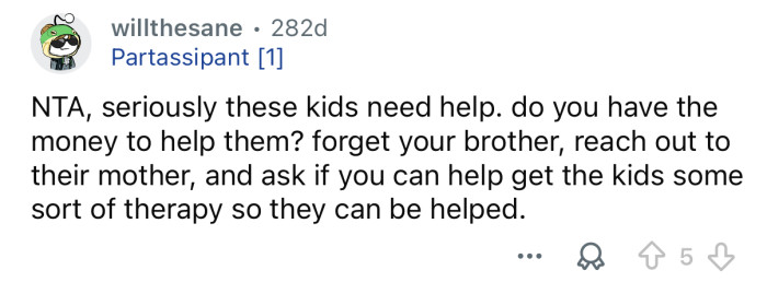 Get those kids some therapy.