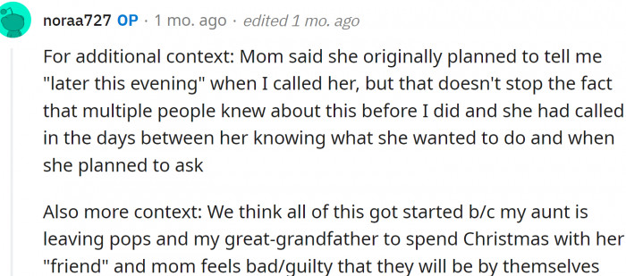 OP clarified some things: