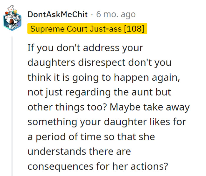 Parenting 101: When disrespect knocks, consequences open the door.