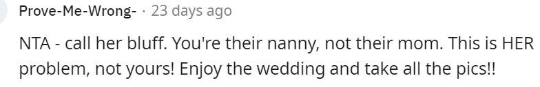 17. This is her problem, not yours
