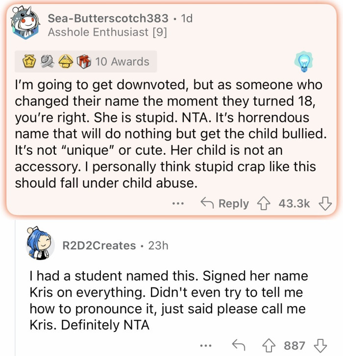 #3 Her child is not an accessory.