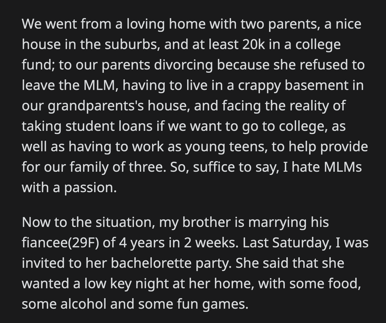 She warned them that the booze was there to make them spend money on things they didn't need.