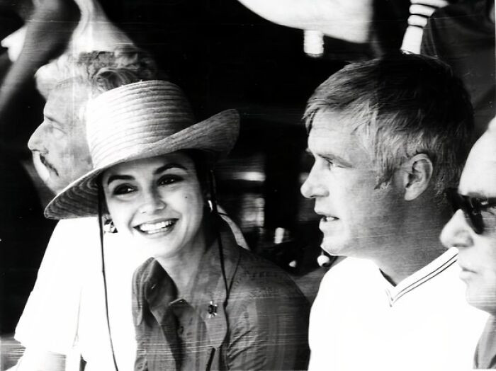 "Actor George Peppard, At Right, With Actress Victoria Principal In Fort Lauderdale, Florida, 1970s"