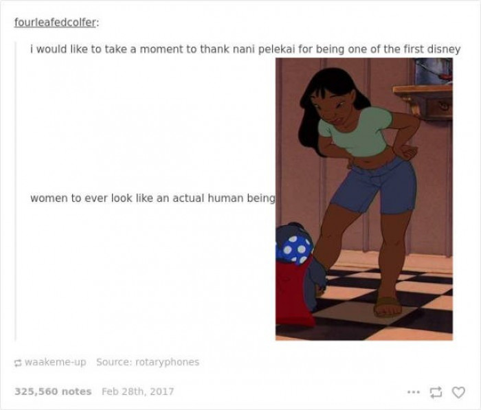 16. Pelekai was one of the first Disney women to look like an actual human being