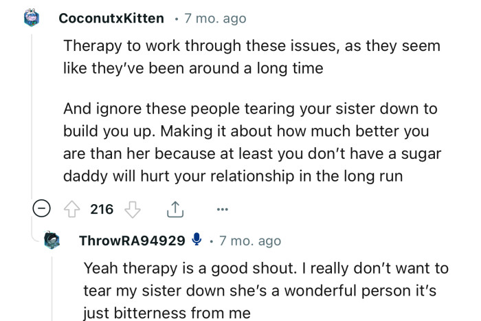 “Therapy to Work Through These Issues, as They Seem Like They’ve Been Around a Long Time.”