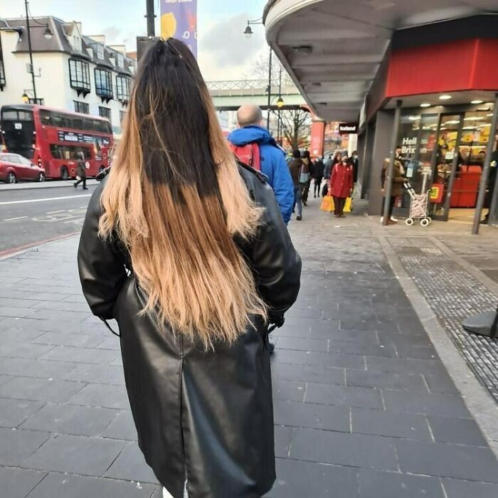 29. Maybe she dipped her hair in ammonia one strand at a time?