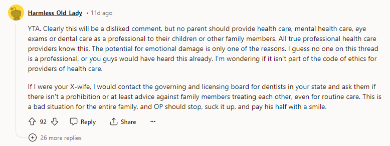 No parent should provide health care