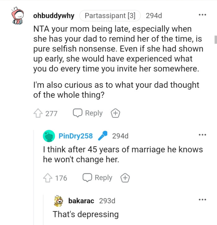 Experiencing what the OP did every time she's invited somewhere