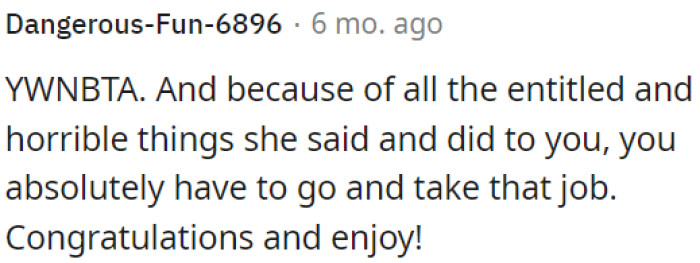 OP should definitely accept the job.