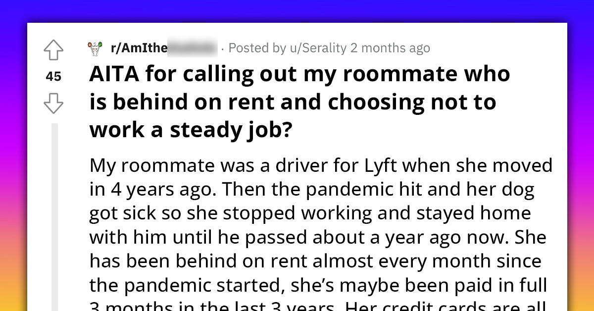 Redditor Wants To Kick Out Extremely Introvert Roommate Who Is Constantly Late With Rent, Asks Redditors To Evaluate Text She Is About To Send