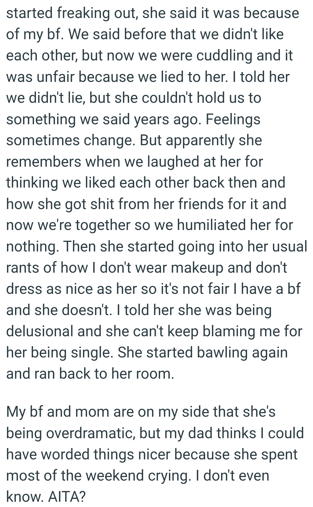 OP Told Her Sister That She Was Being Delusional and She Can't Keep Blaming Her for Singleness
