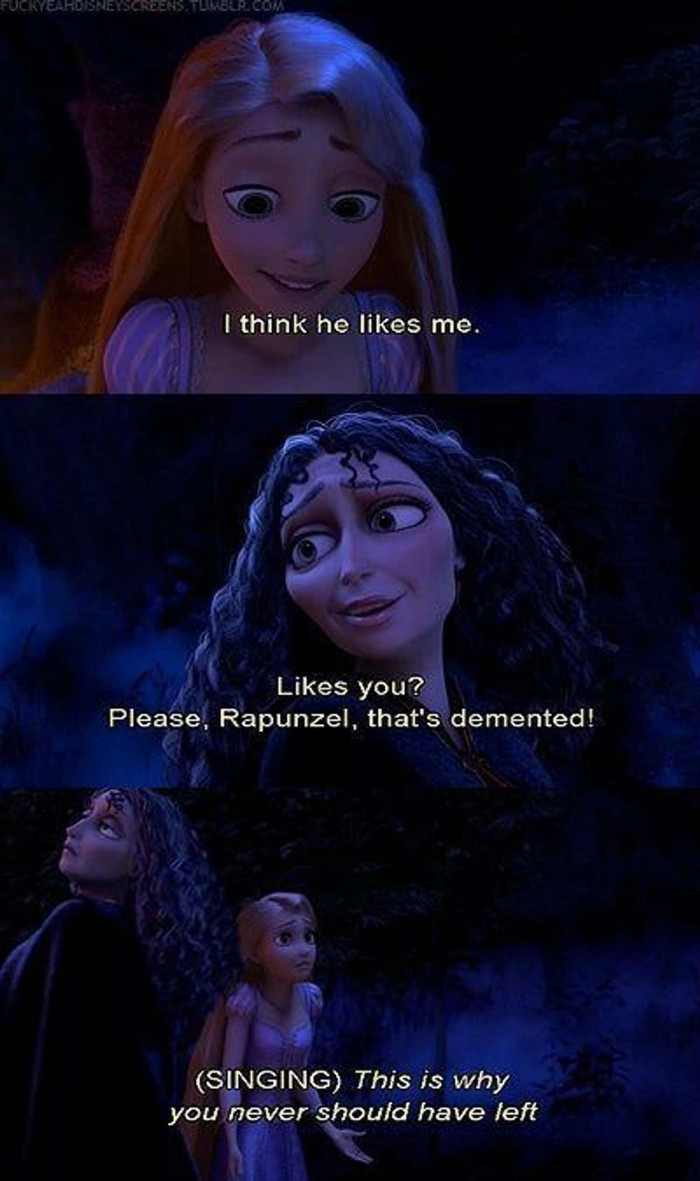 8. Gothel making Rapunzel question her choices once again