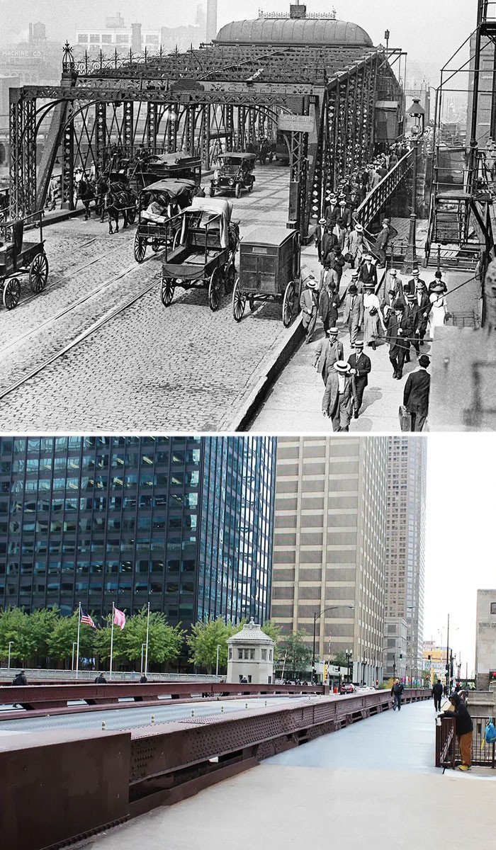 "Madison Street Bridge - 1911 And Today"
