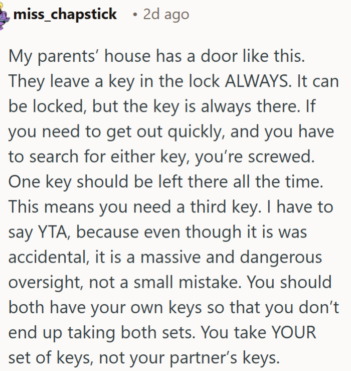 Accidentally locking someone out is more serious than most people realize