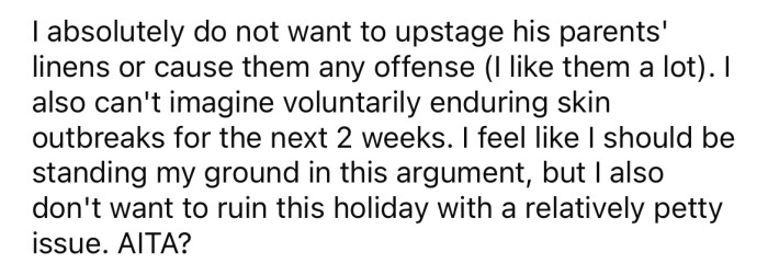 Now the OP is wondering if she's the a**hole here.