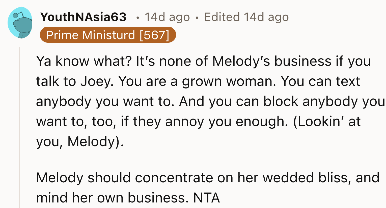 It's Not Melody's Business To Talk To Joey