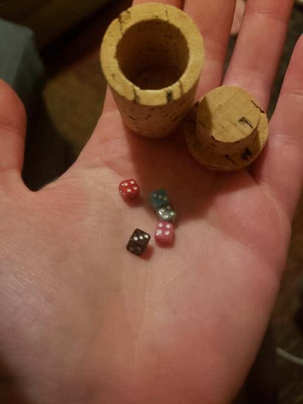 41. The wine I ordered online came with a tiny set of dice packaged inside a hollow cork.