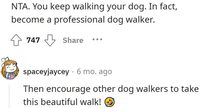 Other Redditors supported her with some witty ideas: