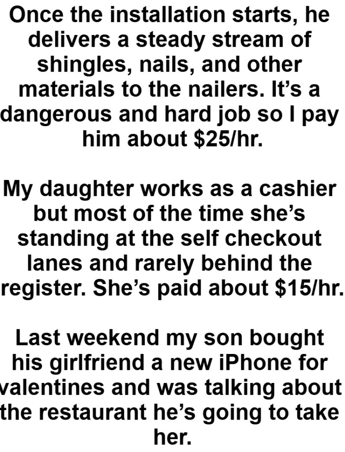 OP's daughter works as a cashier, but most of the time she’s standing at the self-checkout lanes