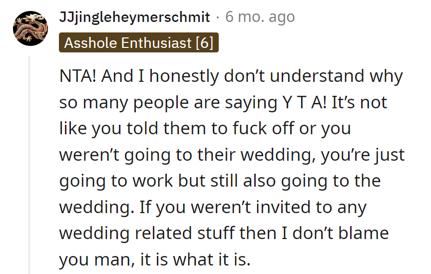 Juggling work and wedding drama like a pro. Clocking in for both celebration and paycheck. #WeddingWorkHero