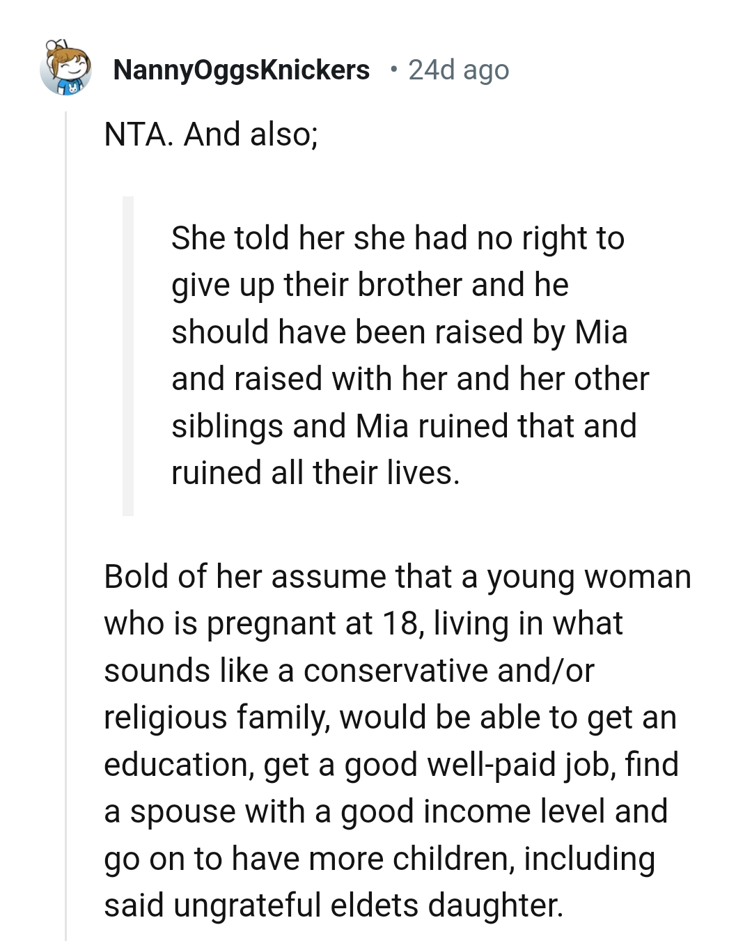 Let's head into the comments section and find out what other Redditors have to say regarding the story