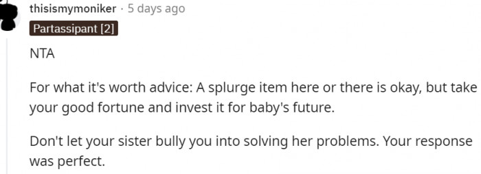 14. Take a good fortune and invest for your baby's future