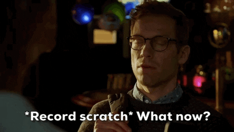 I imagine everything stopped on a record scratch