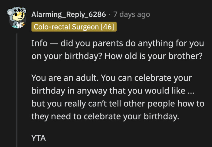 Did they at least leave a voicemail on OP's actual birthday to mark the occasion?