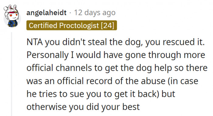 6. What OP did was not theft but rather a rescue