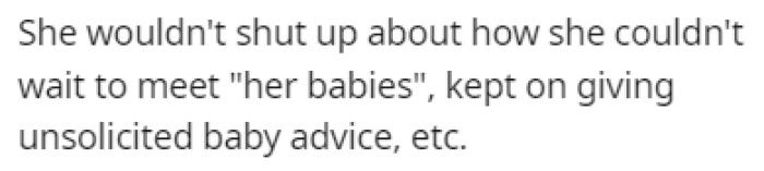 When OP found out they were having triplets, Regina suddenly got involved