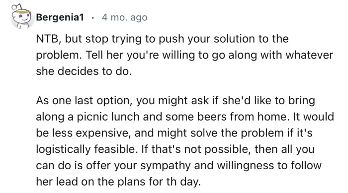 “NTB, but Stop Trying to Push Your Solution to the Problem.”