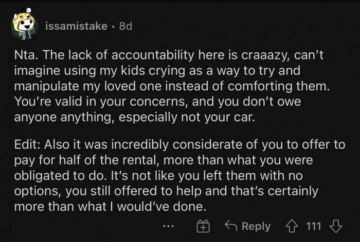 OP tried to help them solve the problem, but they weren't open to it.