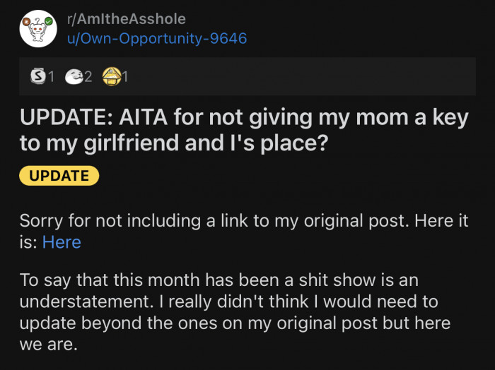 OP made another post more than a month later to update us about his situation: