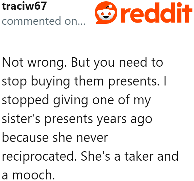 His Feelings Are Valid. But Moving Forward, He Needs to Stop Giving Gifts to These People.