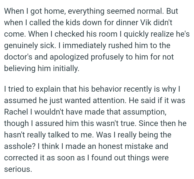 OP Immediately Rushed Him to the Doctor's and Apologized Profusely to Him