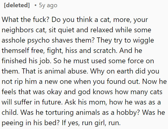 That’s animal abuse.