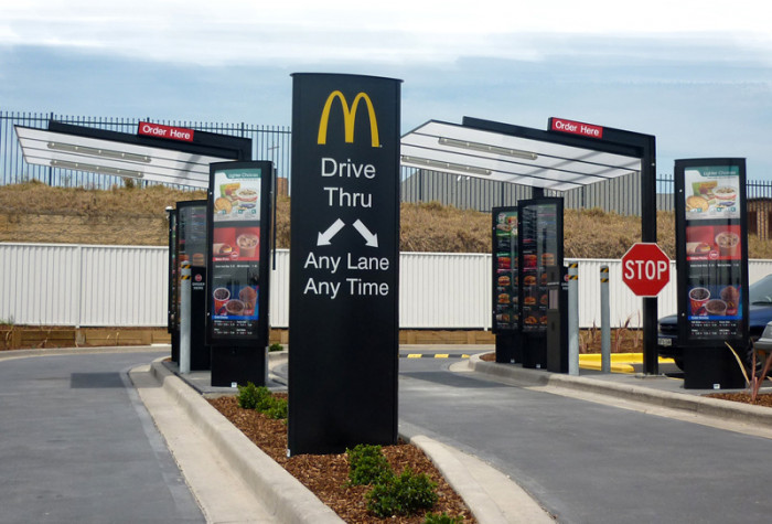 Here's what those McDonald's Drive Thrus normally look like. (NOT THE ACTUAL PHOTO)