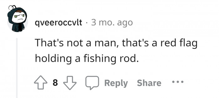 17. A man is hiding in his mother's sleeve.