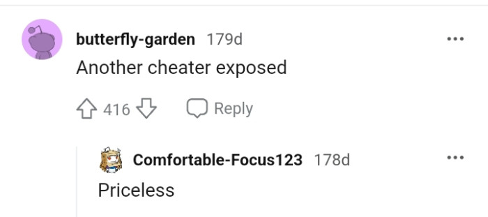 It's another cheater exposure