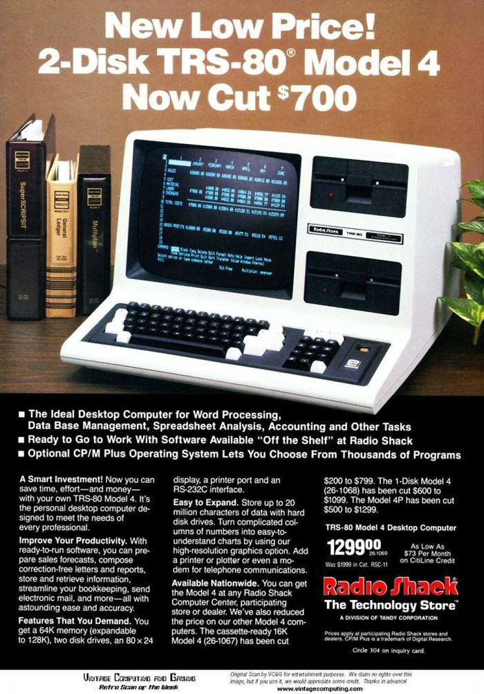 16. The Trs-80 Model 4 (1983): $1,300