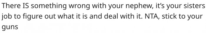 3. Her sister should train her child