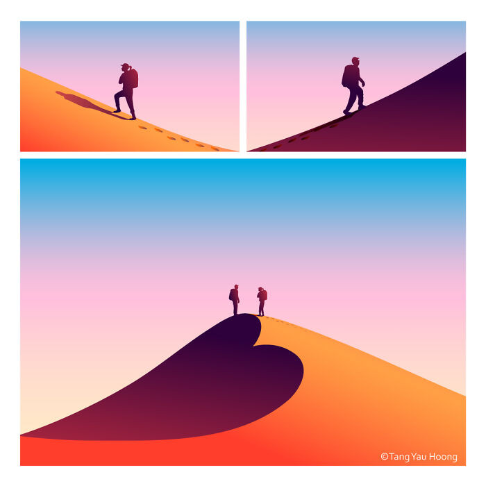 If only every journey of two people toward each other were this beautiful.