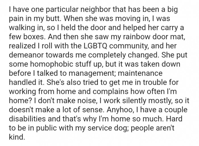 Her demeanor toward me completely changed