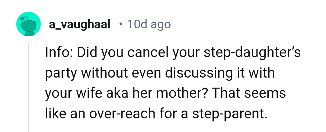 That seems like an overreach for someone who is a step-parent