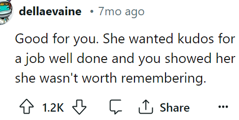 She wasn't worth remembering