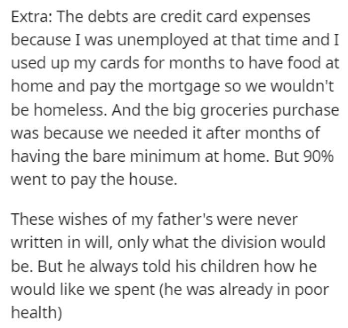 OP explained the situation in detail after reading some of the comments left by other Redditors