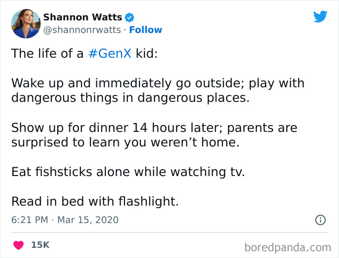 6. Reading in bed with a flashlight