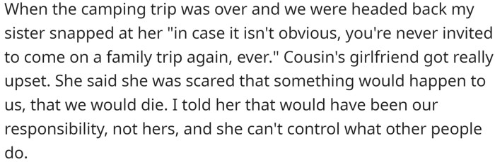 However, they assured her they had done it before and knew the risks.