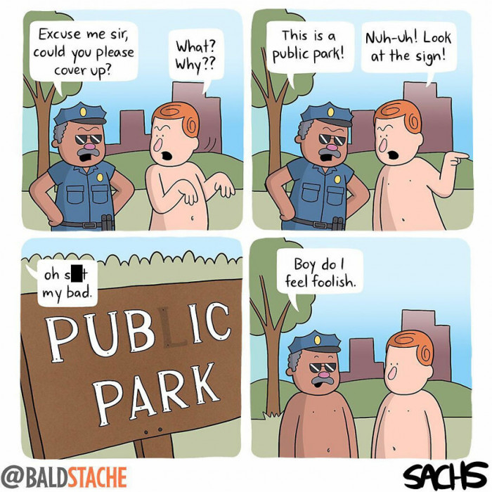 19. I wasn't expecting the police officer to join in