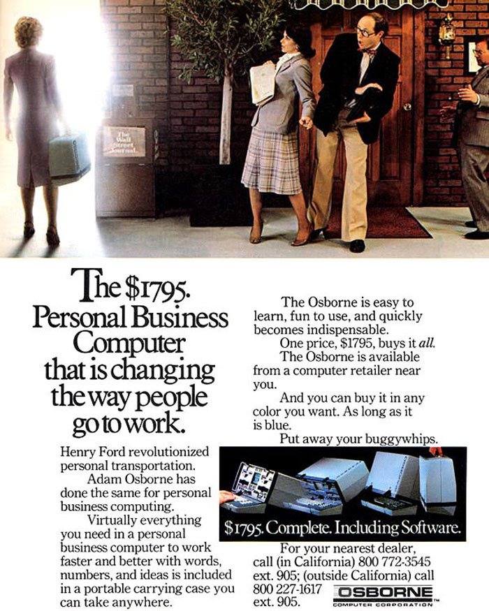 6. Osborne Computer: $1,795